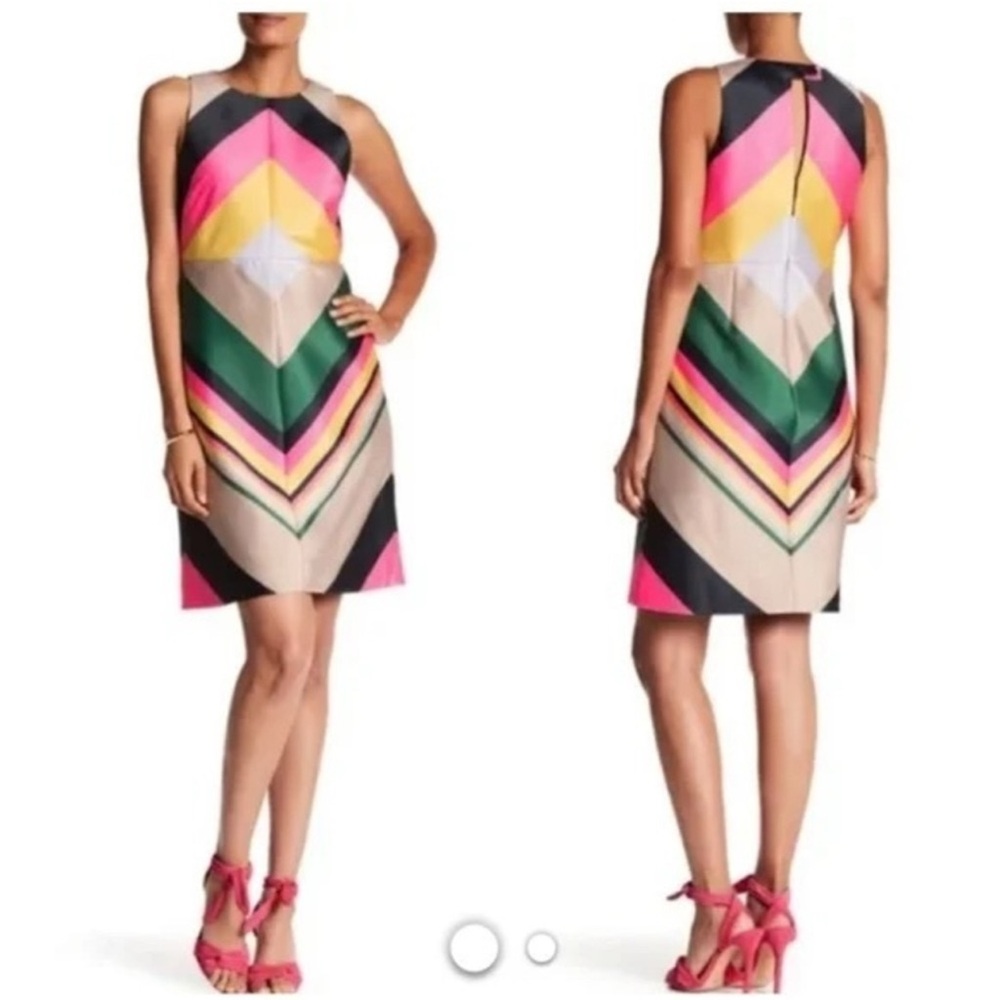 J. Crew Collection Chevron Pattern Sleeveless Dre… - image 1